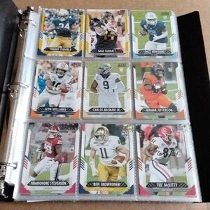 NFL Rookie Trading Card Collection BINDER FULL LOT 100